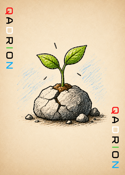 QADRION history artwork — The Shared Story / Today